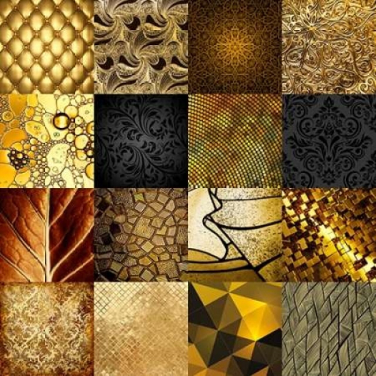 Tiles Decor Gold Poster Print by GraphINC - Item # VARPDXIN31795